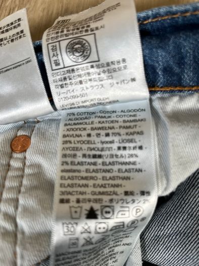 Levis 502 Jeans Mens Blue W38 L34 Premium Big E