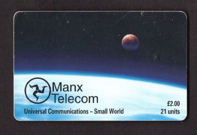 1997 Isle of Man UK2/ 21 units Universal Communications - Small World (Siemens - S30 (Module 34)) Phone Card