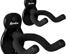 Guitar Wall Mount Hanger 2-Pack, Guitar-Shaped Metal Guitar Hanger