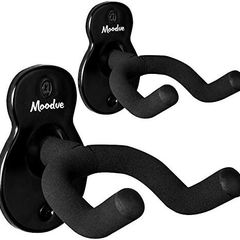 Guitar Wall Mount Hanger 2-Pack, Guitar-Shaped Metal Guitar Hanger