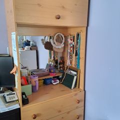 Wooden Dressing Unit with Drawers and Mirror