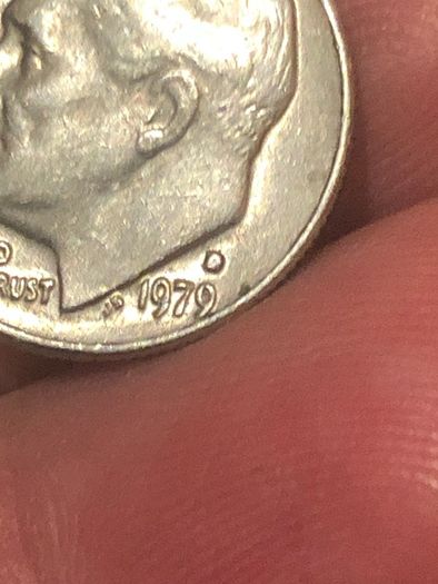 Error 1979 D Dime "Filled D"