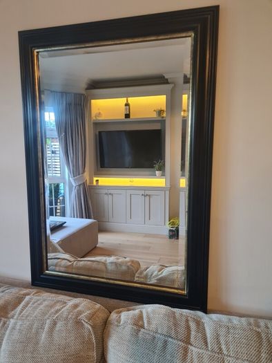 Large Charcoal Black Wall Mirror