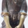 Giovanni De Martino (1870-1935) Street Boy 32cm, 4.7 kg - Patinated Bronze, Marble, Signed Image 3