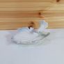 Collectable Valencia Hand Made In Italy Dove Figurine Ornament White Dove on Leaf Image 2