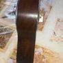 Beautiful Old Walnut Mantel Clock, stepped sunburst side supports Image 5