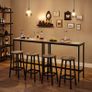Bar Table, Fine High Table, Kitchen Table, Dining Table, with Sturdy Metal Frame, 100 x 40 x 90 cm Image 2