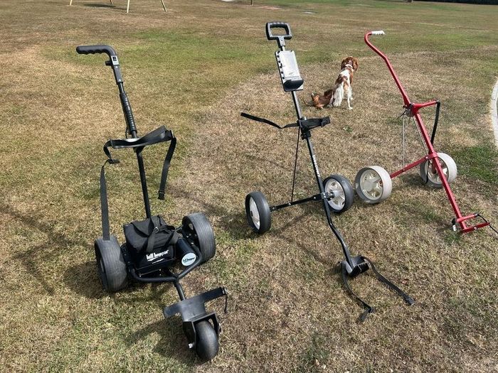 Electric golf trolley