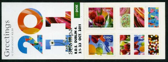 2011 Ireland Stampa Members Souvenir Greetings Stamp Booklet Overprinted for Stampa Mint Never Hinged (MNH)
