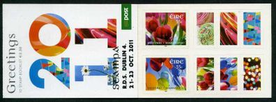 2011 Ireland Stampa Members Souvenir Greetings Stamp Booklet Overprinted for Stampa Mint Never Hinged (MNH)