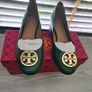 Tory Burch Green Ballet Shoes Size Us 8.5, Uk 40 Image 2