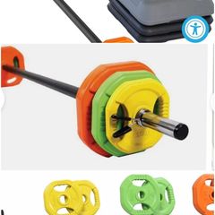 fitness pump set & step, gym, workout, weights