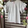 top savida x small white top with frill detail Image 2