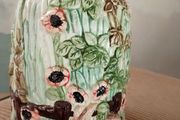 The Village Collectables Annie Rowe Hand-Painted Rabbit Ceramic vase