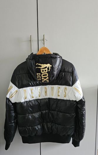 Boxeur Des Rues puffer jacket - black and gold - size S