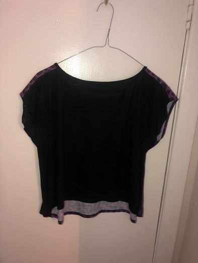 Purple leopard top (size 8)