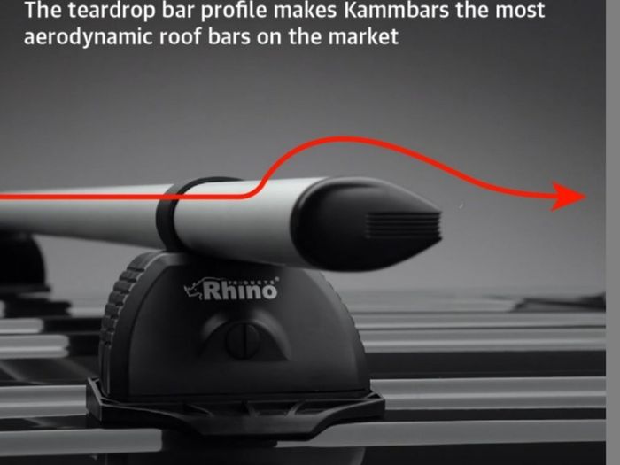 2 x Rhino KammBar Pro Aluminium Roof Bars - Ford Transit Courier