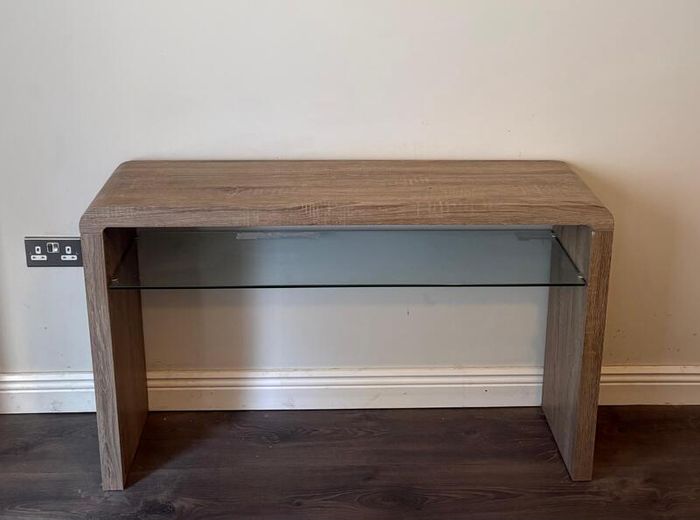 Oak effect Console table