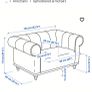 IKEA VISKAFORS "Loveseat" 1.5 Seater Sofa - Brown Leather Image 3