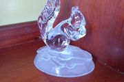 Squirrel Cristal D'arques Glass Ornament Crystal Figurine   1970's Vintage  Decor Home Gift Presents Art Frost  Glass