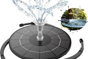 3.5W Solar Water Feature Round Split Stand Individually Floating Bird Bath with 12 Nozzles Pond Pump and Solar Panel for Pool, Pond, Garden Decoration or Water Feature (FREE POSTAGE)