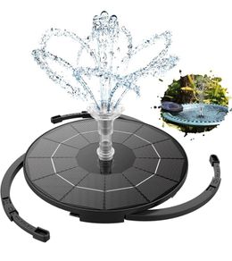 3.5W Solar Water Feature Round Split Stand Individually Floating Bird Bath with 12 Nozzles Pond Pump and Solar Panel for Pool, Pond, Garden Decoration or Water Feature (FREE POSTAGE)