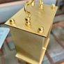 As New Vintage Westclox Quartz Carriage Clock Gold Metal Rectangular Roman Numerals Analogue 1980s Image 8