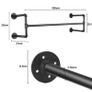 BRAND NEW Clothes Rack Wall Mounted Hanging Bar Garment Rack Rail Detachable Image 5