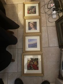 Collection of framed religious pictures free postage