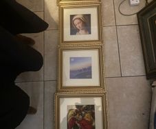 Collection of framed religious pictures free postage