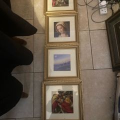 Collection of framed religious pictures free postage
