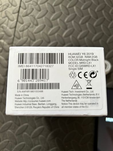 Huawei Y6 Phone Single Sim 32GB Midnight Black, Network Unlocked