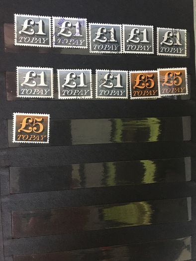 Collection: Great Britain Small Stamp stockbook full of postage due labels both mint (some mounted some mint never hinged) and used. Catalogue certainly in the hundreds