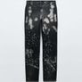 ZARA DENIM Straight Leg Jeans 38 New Tie Dye Image 2