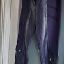 VERSACE Midnight Blu Lamb Leather Mix Contemporary Trousers Sz 44 IT (Fit 10UK) - Rrp 795 (New) Image 9
