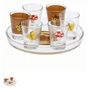 Tray & Set of 6 Glass Cups Image 2