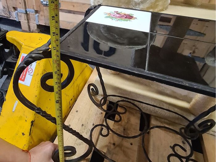 Vintage Wrought Iron Coffee Table / Garden Plant Stand