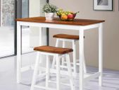 Bar Table and Stool Set 3 Pieces Solid Wood