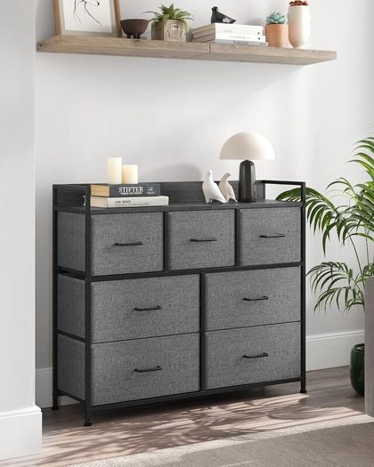 Industrial design with 7 drawers (Slate grey anthracite) FREE P&P