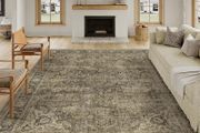 Vintage Rugs Living Room Brown Large Area Rug 200x300cm Non Slip Washable Hall Lounge Bedroom Kitchen Office Dining Room Indoor Carpet Low Pile Big Carpets