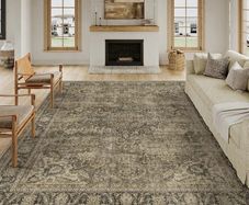 Vintage Rugs Living Room Brown Large Area Rug 200x300cm Non Slip Washable Hall Lounge Bedroom Kitchen Office Dining Room Indoor Carpet Low Pile Big Carpets