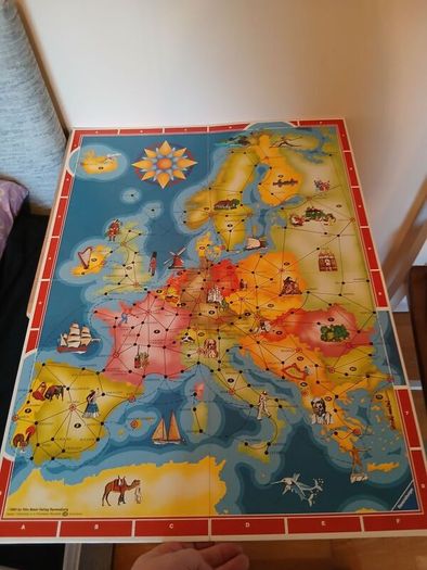 Vintage journey through europe board game