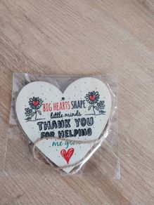 Bnwt teacher wooden heart