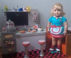 Our Generation American Diner with Doll, Food and Accessories