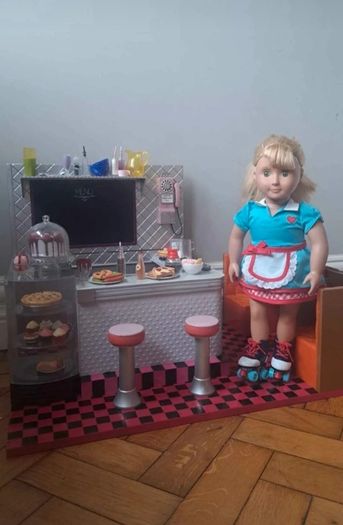 Our Generation American Diner with Doll, Food and Accessories