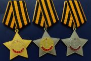 Russia Soviet Order of Glory 1rd, 2rd, 3rd class Full set. WWII 1941-45