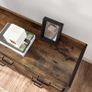 Fabric Dresser, Storage Cabinet, with 7 Drawers, 3 Tiers, with Metal Handles, Industrial Style, Rustic Brown and Black Image 4