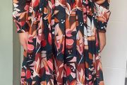 Coast long sleeve open back maxi dress