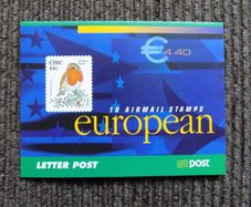 Ireland 2002.Definitive Stamps in Booklet.European.Robin.44c X 10.