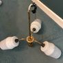 Mid Century Milk Glass Ceiling Light Image 2